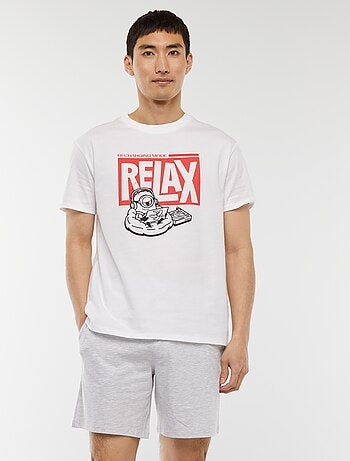 Conjunto de pijama curto com calções + t-shirt 'Velocidade Furiosa' - 2 peças