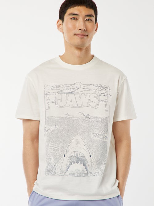 Conjunto de pijama curto com calções + t-shirt 'Tubarão' -  2 peças - Kiabi