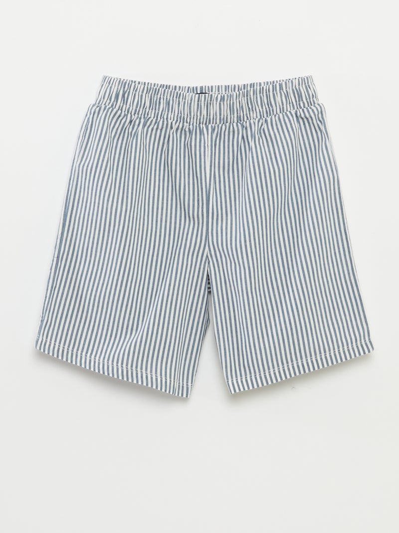 Conjunto de pijama curto de algodão - 2 peças BRANCO - Kiabi