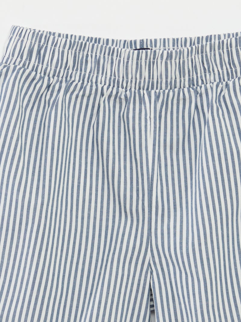 Conjunto de pijama curto de algodão - 2 peças BRANCO - Kiabi