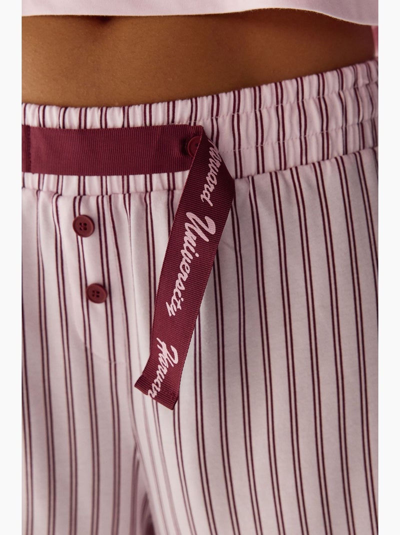 Conjunto de pijama curto de manga curta harvard graffiti estampado penti Vermelho bordô - Kiabi
