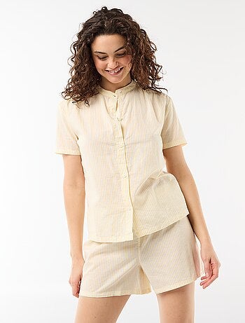 Conjunto de pijama curto estampado - 2 peças