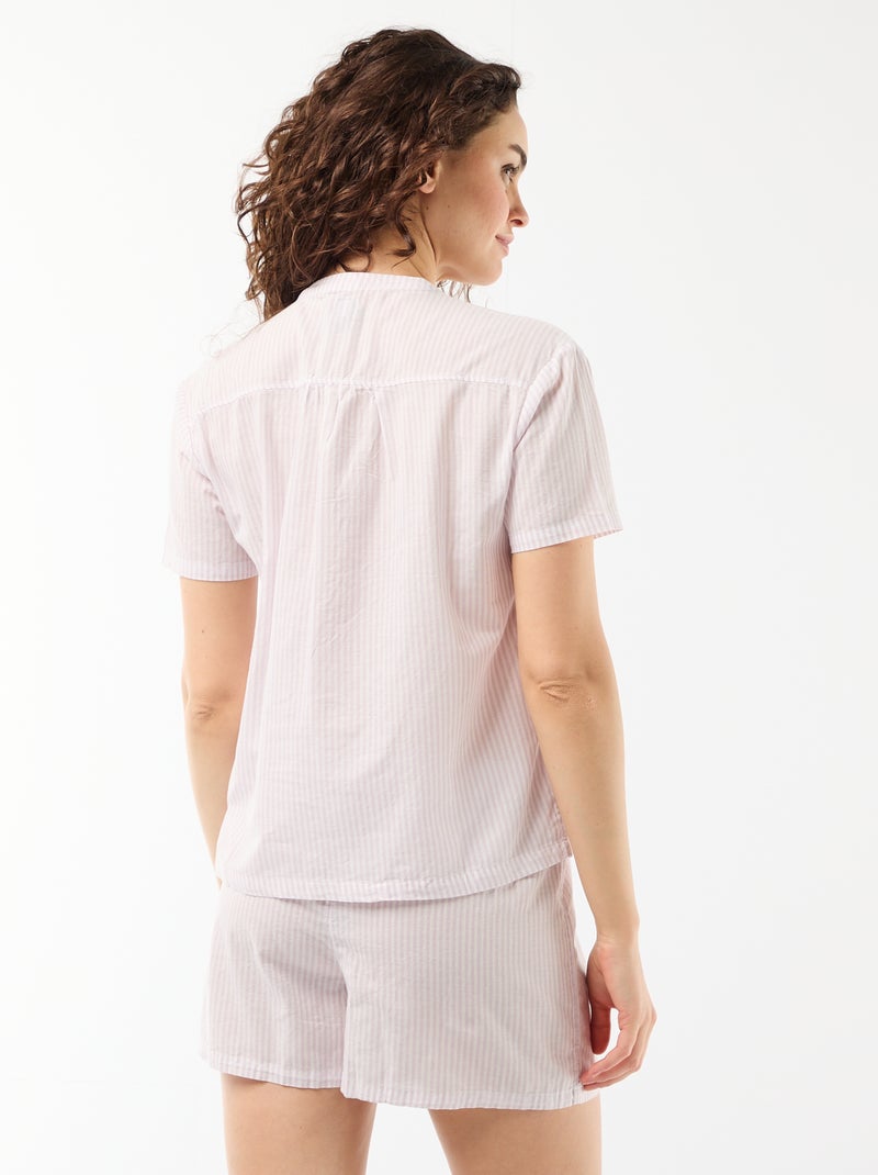 Conjunto de pijama curto estampado - 2 peças Lilás - Kiabi