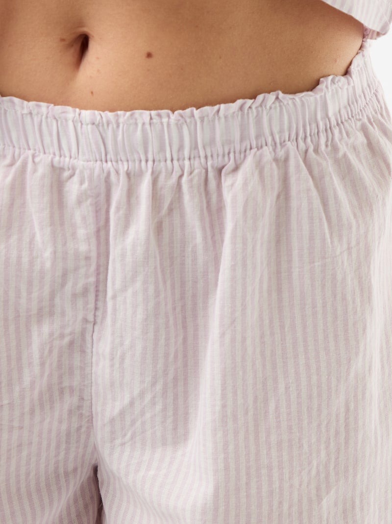 Conjunto de pijama curto estampado - 2 peças Lilás - Kiabi