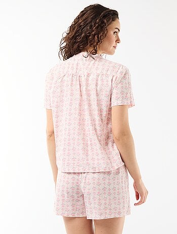 Conjunto de pijama curto estampado - 2 peças