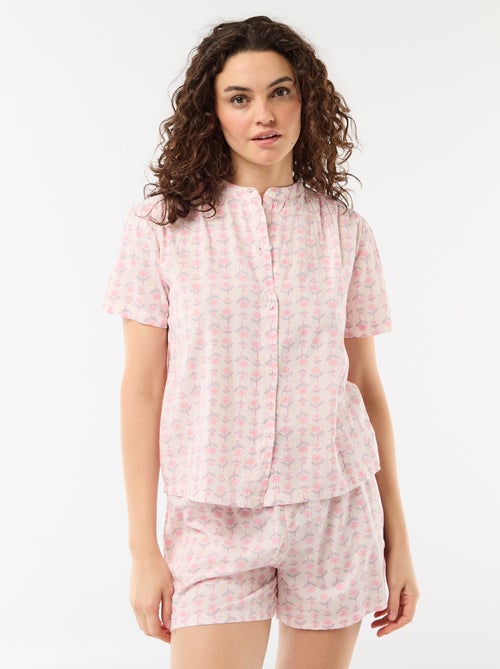 Conjunto de pijama curto estampado - 2 peças - Kiabi