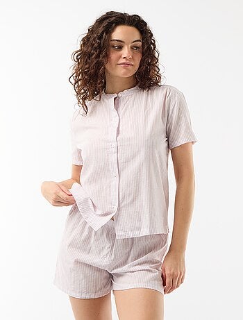 Conjunto de pijama curto estampado - 2 peças