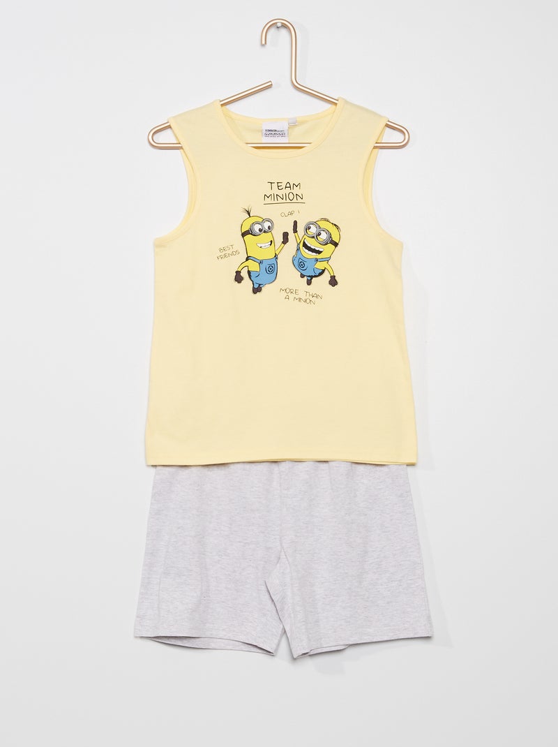 Conjunto de pijama curto 'Mínimos' AMARELO - Kiabi