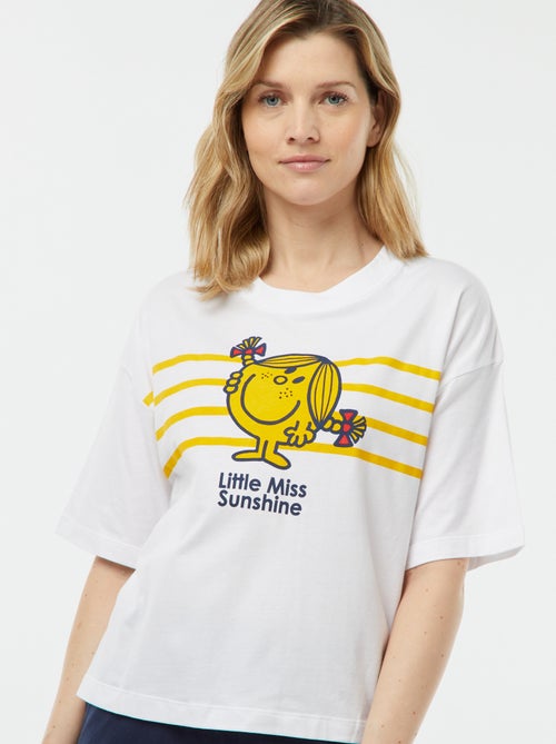 Conjunto de pijama curto 'Monsieur Madame' - 2 peças - Kiabi Conjunto de pijama curto 'Monsieur Madame' - 2 peças - Kiabi