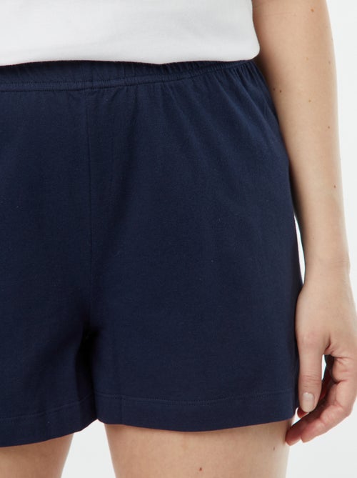 Conjunto de pijama curto 'Monsieur Madame' - 2 peças - Kiabi Conjunto de pijama curto 'Monsieur Madame' - 2 peças - Kiabi