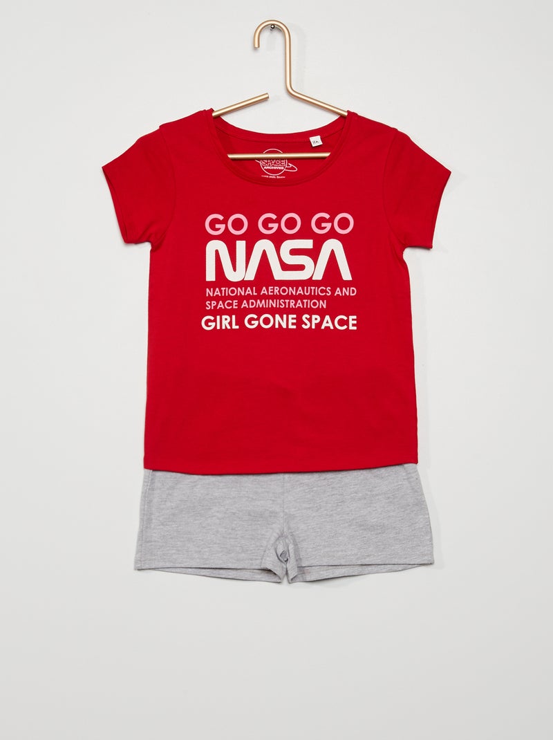 Conjunto de pijama curto 'NASA' BEGE - Kiabi