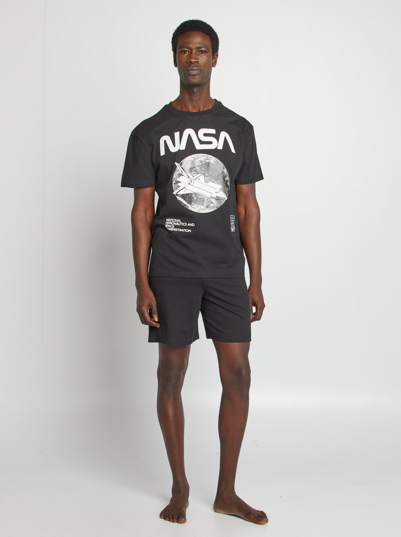 Conjunto de pijama curto 'NASA' com calções + t-shirt - 2 peças CINZA - Kiabi