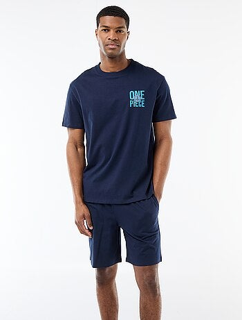 Conjunto de pijama curto 'One piece' - 2 peças