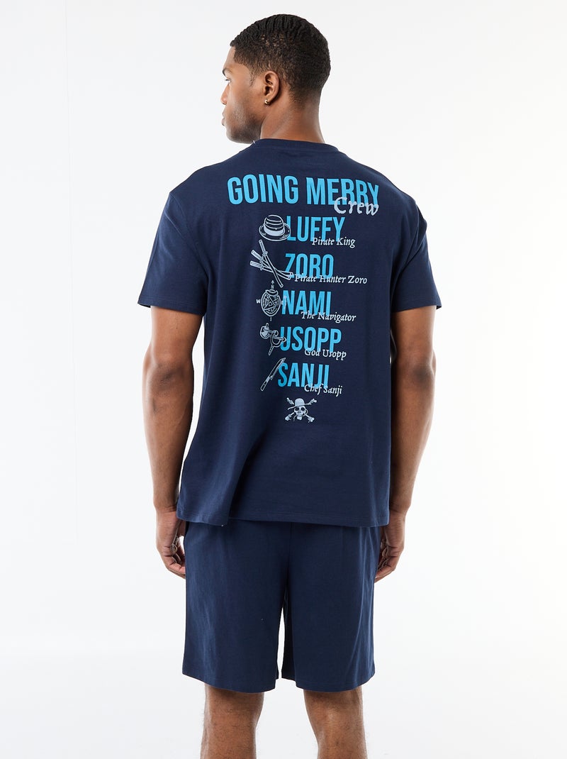 Conjunto de pijama curto 'One piece' - 2 peças Azul - Kiabi