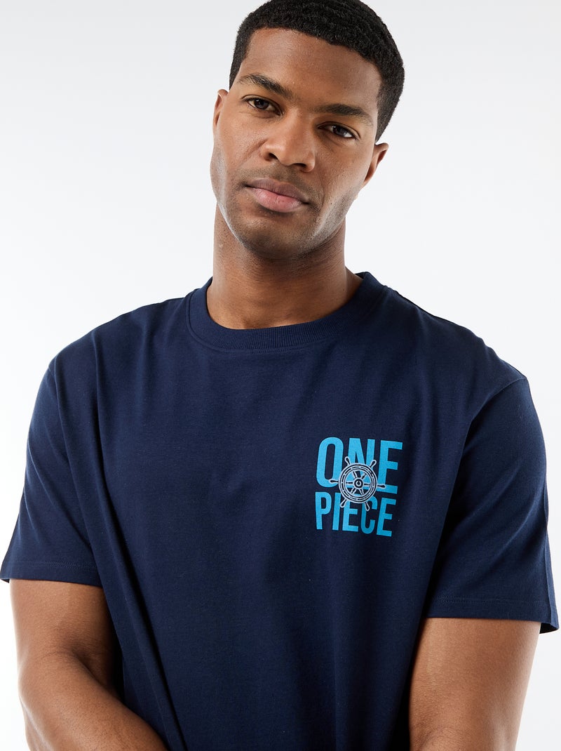 Conjunto de pijama curto 'One piece' - 2 peças Azul - Kiabi