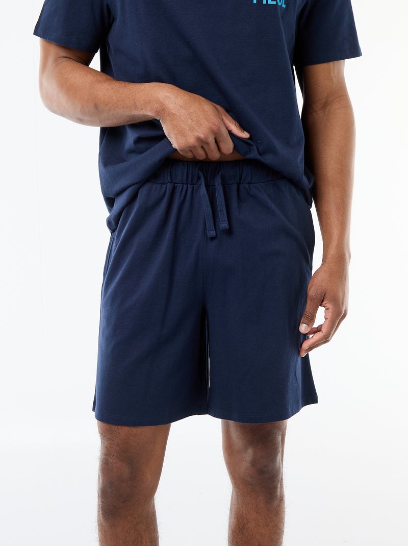 Conjunto de pijama curto 'One piece' - 2 peças Azul - Kiabi