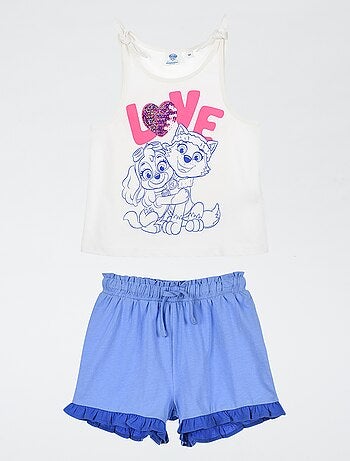 Conjunto de pijama curto 'Patrulha Pata' - 2 peças