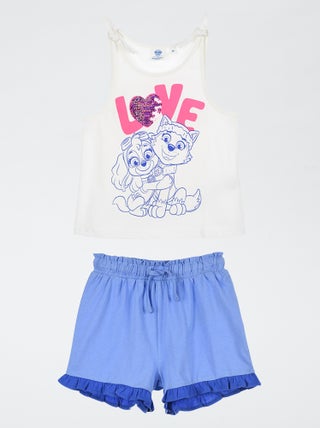 Conjunto de pijama curto 'Patrulha Pata'  - 2 peças