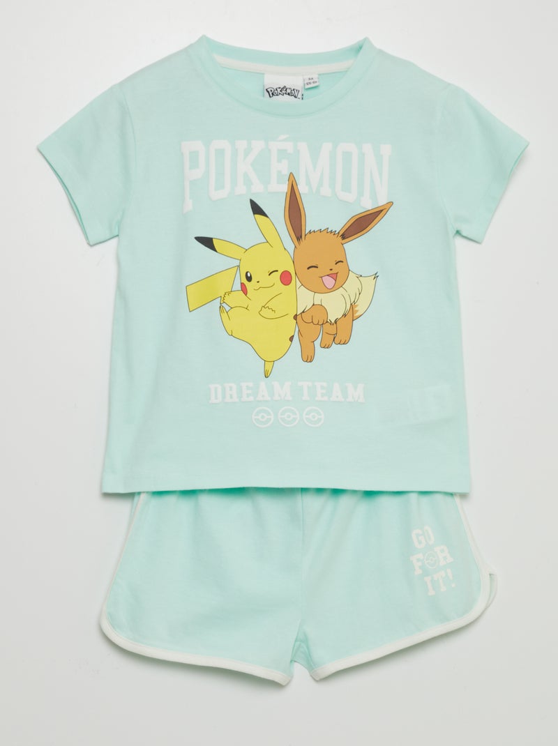 Conjunto de pijama curto 'Pokémon'  - 2 peças AZUL - Kiabi