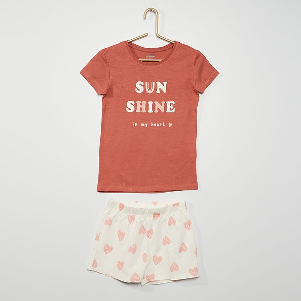 Conjunto de pijama curto Menina 3-12 anos - ROXO - Kiabi - 6,00€