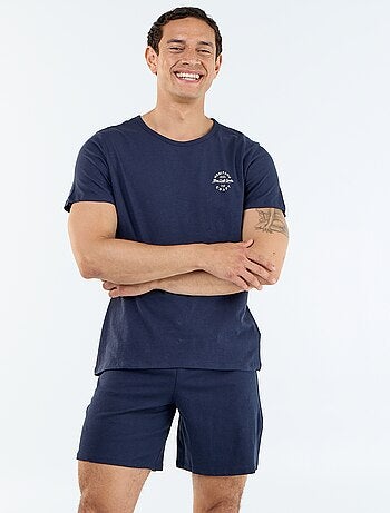 Conjunto de pijama curto t-shirt + calções - 2 peças