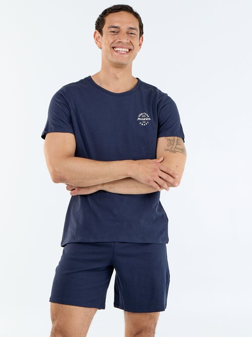 Conjunto de pijama curto t-shirt + calções - 2 peças - Kiabi