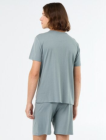 Conjunto de pijama curto t-shirt + calções - 2 peças