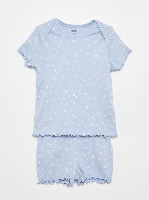 Conjunto de pijama curto t-shirt + calções - 2 peças - Kiabi