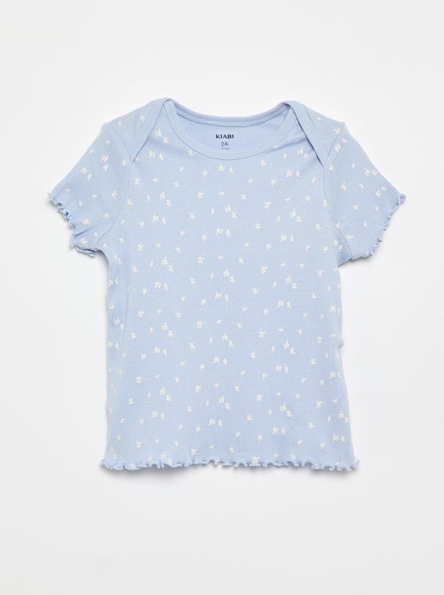 Conjunto de pijama curto t-shirt + calções - 2 peças - Kiabi