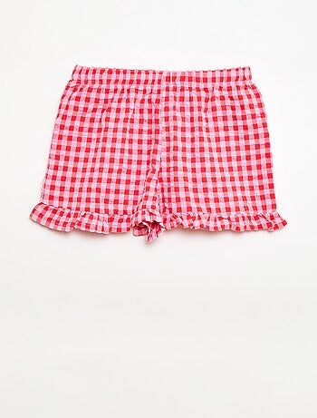 Conjunto de pijama curto t-shirt + calções - 2 peças