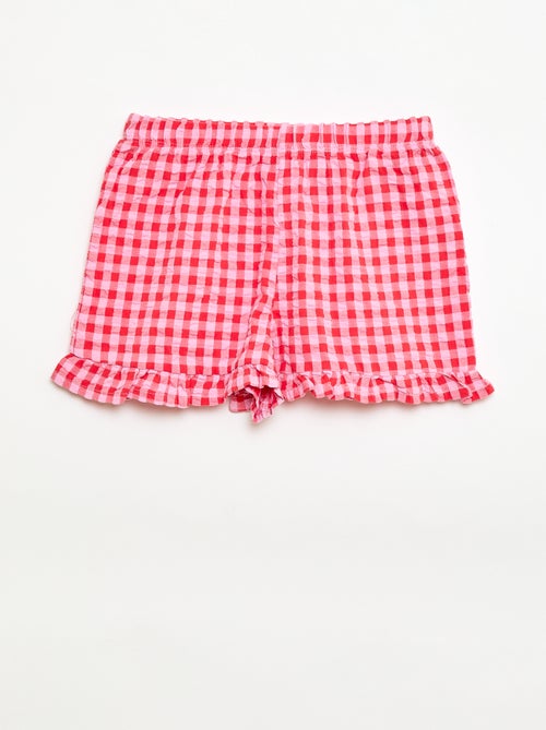 Conjunto de pijama curto t-shirt + calções - 2 peças - Kiabi