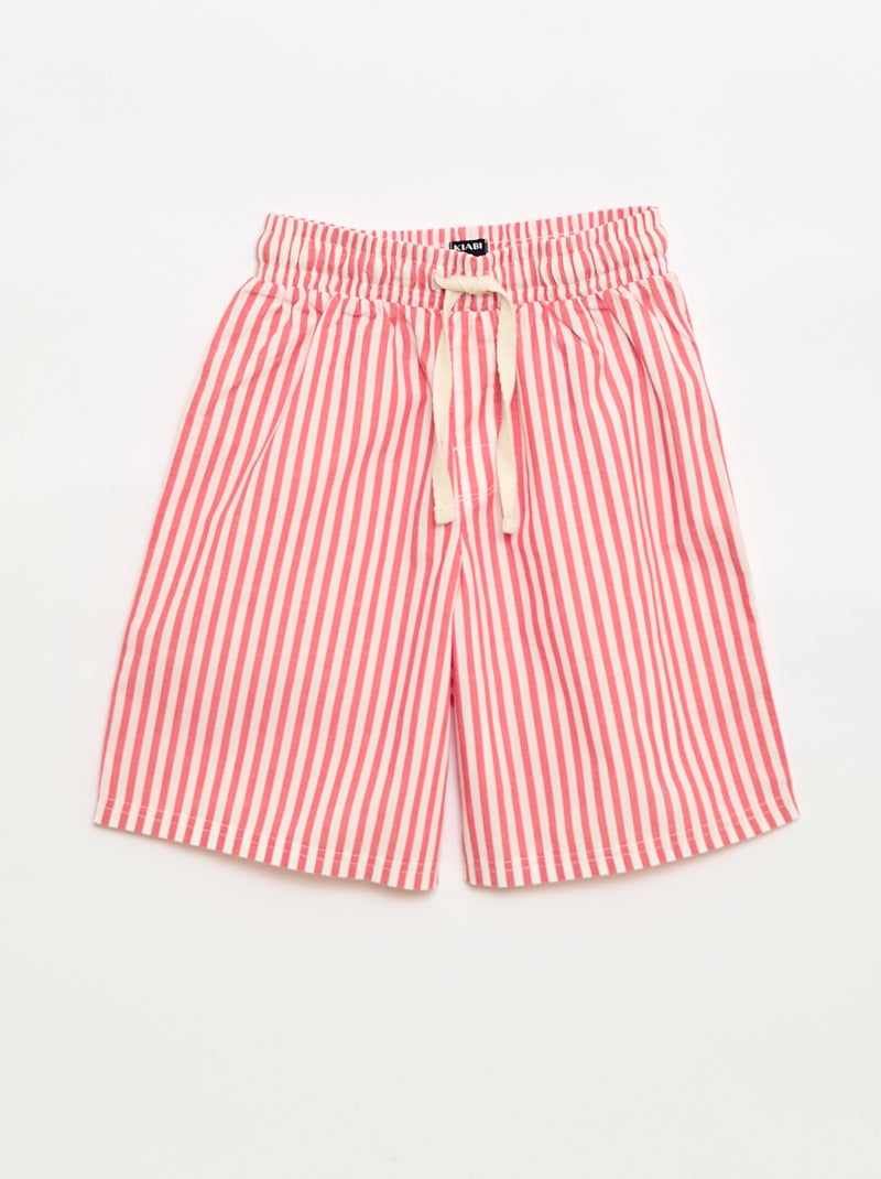 Conjunto de pijama curto t-shirt + calções - 2 peças Branco - Kiabi