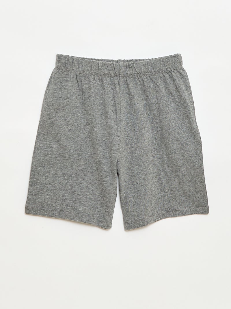 Conjunto de pijama curto t-shirt + calções - 2 peças Laranja - Kiabi