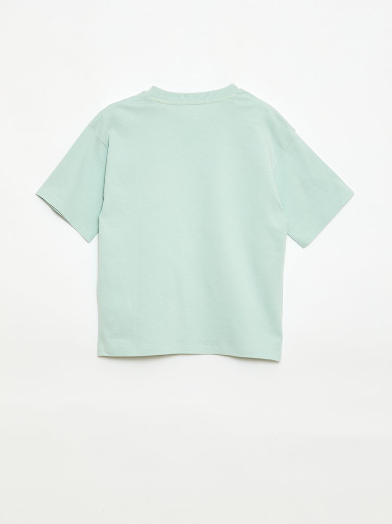 Conjunto de pijama curto t-shirt + calções - 2 peças Verde - Kiabi