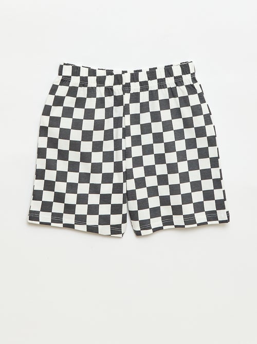 Conjunto de pijama curto t-shirt + calções - 2 peças - Kiabi