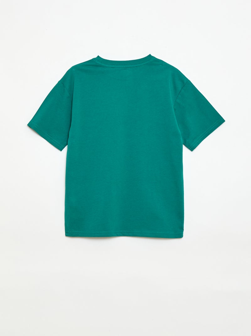 Conjunto de pijama curto t-shirt + calções - 2 peças Verde - Kiabi