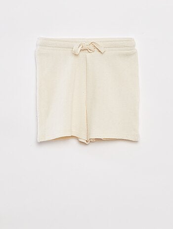 Conjunto de pijama curto t-shirt + calções de malha gofrada - 2 peças
