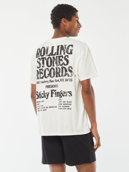 Conjunto de pijama curto 'The Rolling Stones' com calções + t-shirt - 2 peças - Kiabi