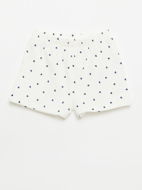 Conjunto de pijama curto: top de alças + calções - 2 peças - Kiabi