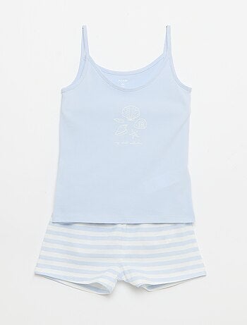 Conjunto de pijama curto: top de alças + calções - 2 peças