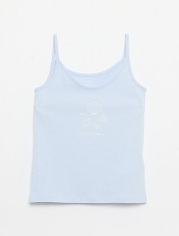 Conjunto de pijama curto: top de alças + calções - 2 peças