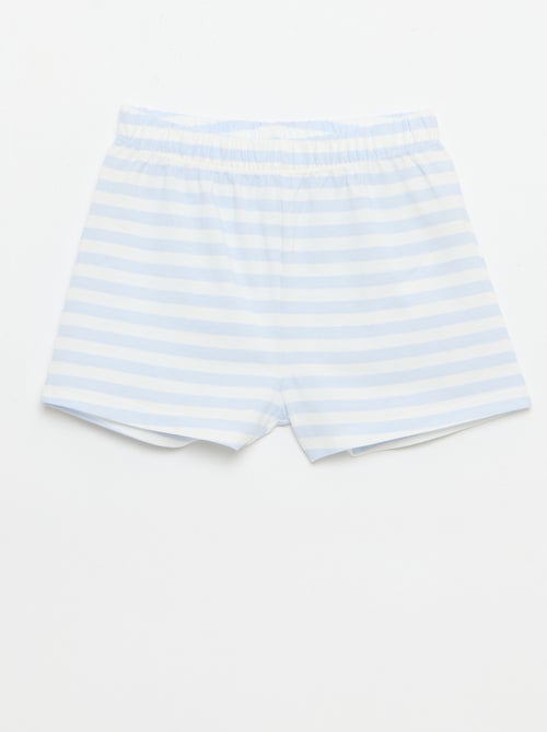 Conjunto de pijama curto: top de alças + calções - 2 peças - Kiabi