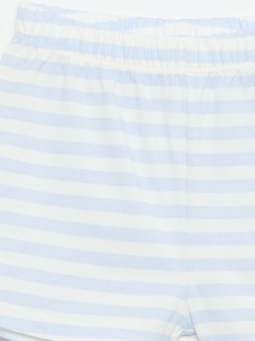 Conjunto de pijama curto: top de alças + calções - 2 peças - Kiabi