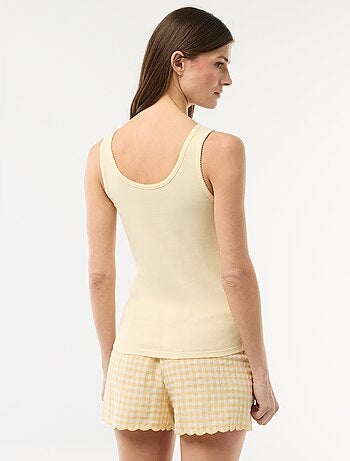 Conjunto de pijama curto vichy - 2 peças