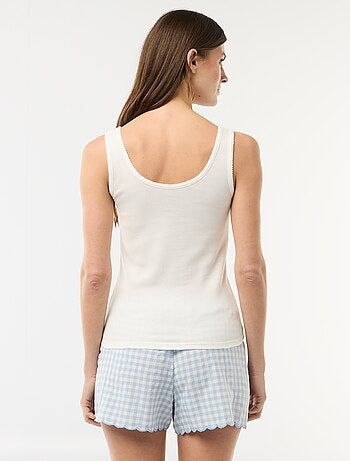 Conjunto de pijama curto vichy - 2 peças