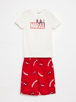 Conjunto de pijama curto 'Vingadores' - 2 peças