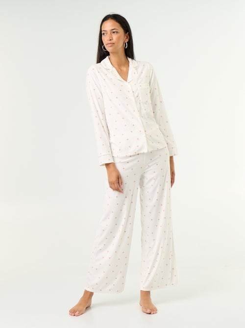 Conjunto de pijama de 2 peças - Camisa + calças - Kiabi Conjunto de pijama de 2 peças - Camisa + calças - Kiabi
