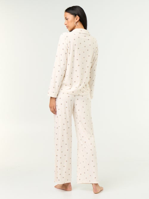 Conjunto de pijama de 2 peças - Camisa de pijama + calças - Kiabi Conjunto de pijama de 2 peças - Camisa de pijama + calças - Kiabi