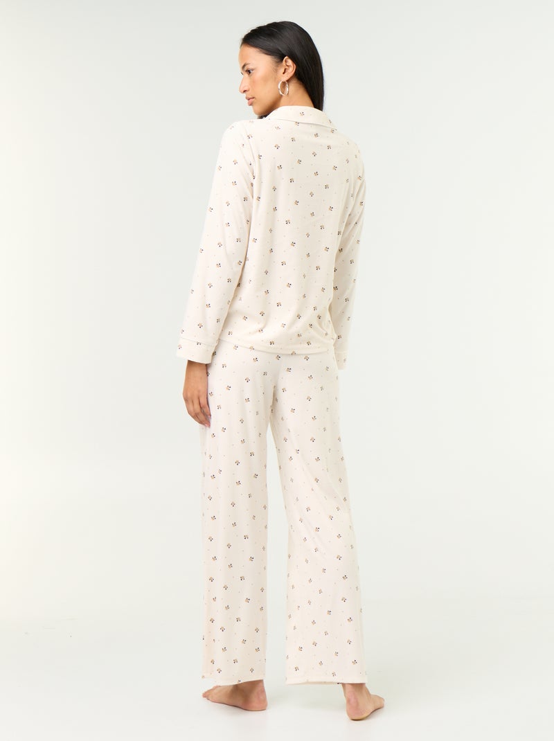 Conjunto de pijama de 2 peças - Camisa de pijama + calças Branco - Kiabi