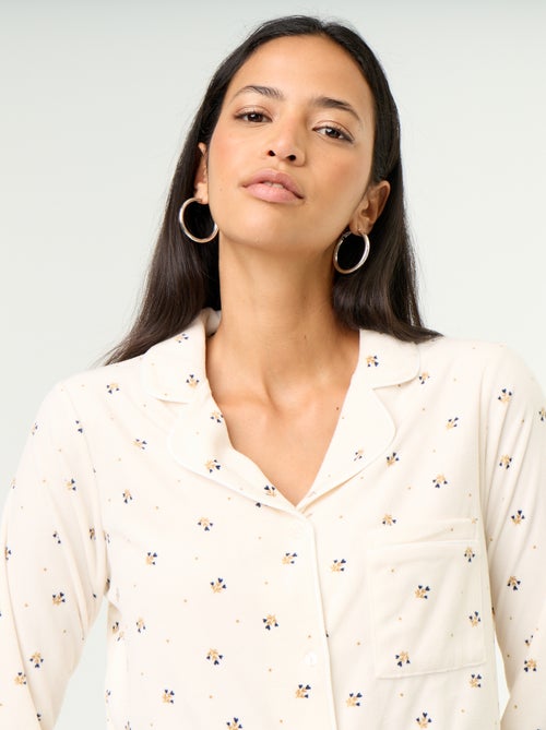 Conjunto de pijama de 2 peças - Camisa de pijama + calças - Kiabi Conjunto de pijama de 2 peças - Camisa de pijama + calças - Kiabi